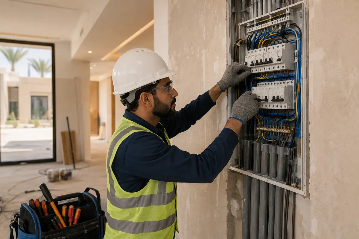 تأسيس كهرباء فيلا جديدة في الرياض