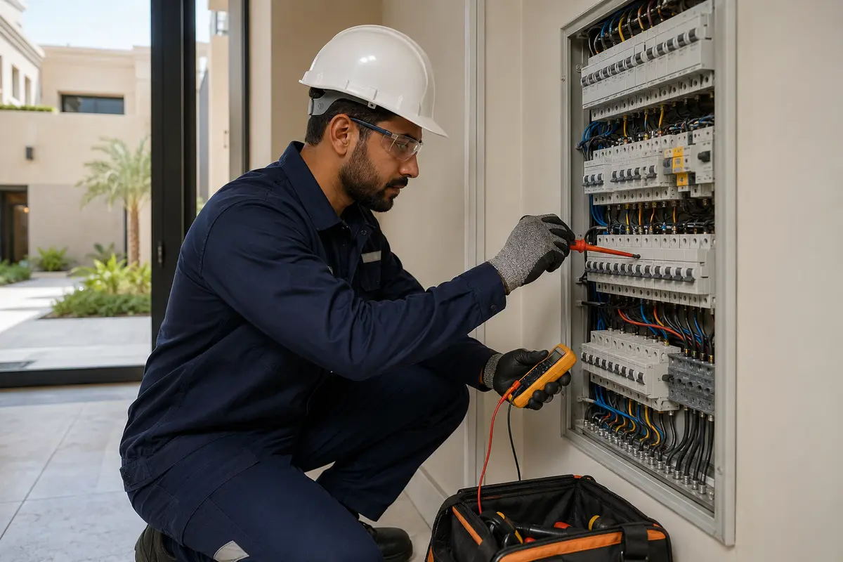 فني أبو تالين ينفذ خدمة اللوحات والقواطع الكهربائية في الرياض