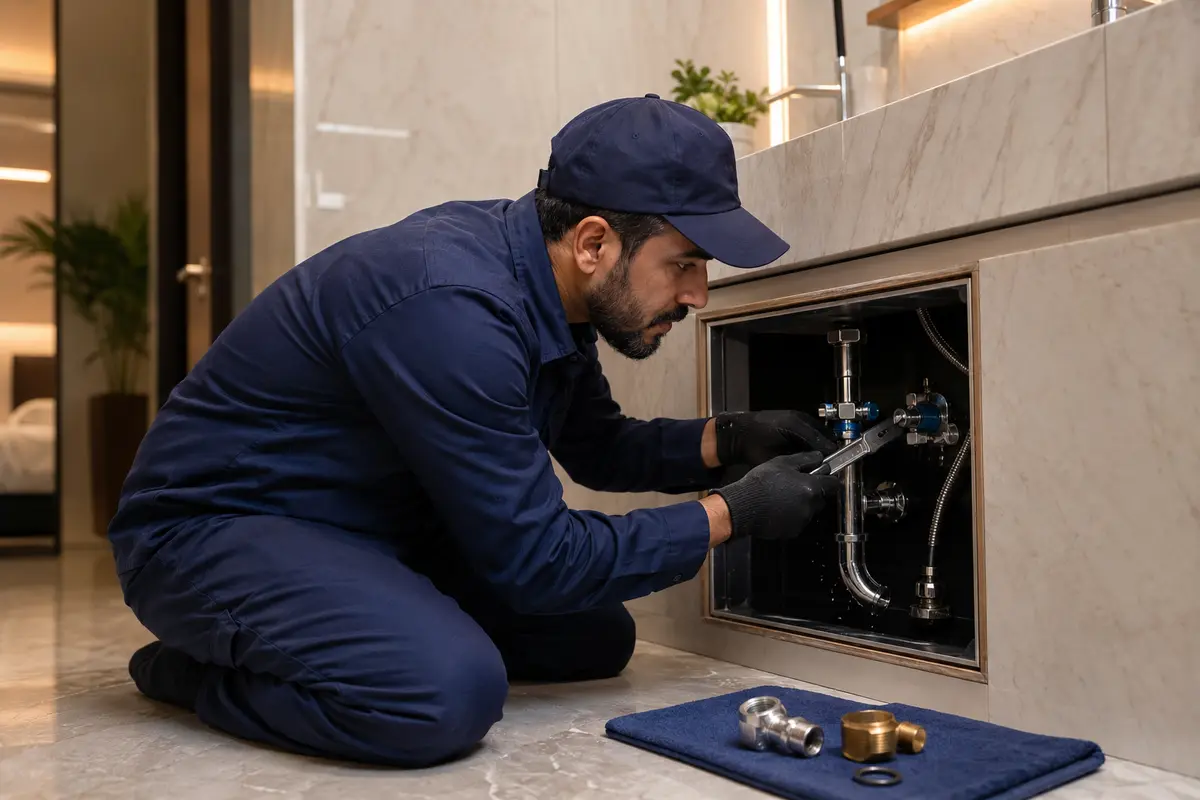 إصلاح تسرب مياه داخل منزل في الرياض